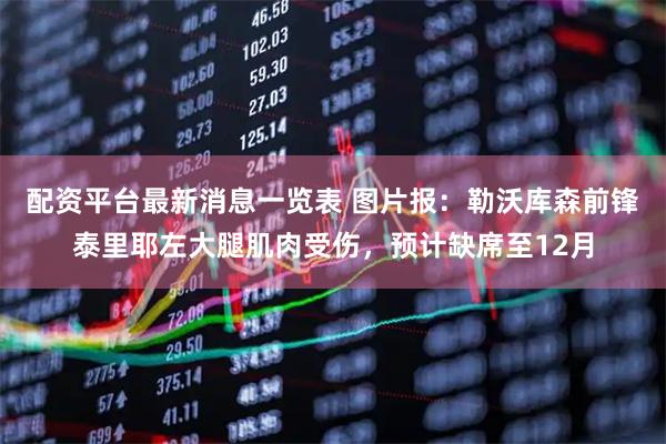 配资平台最新消息一览表 图片报：勒沃库森前锋泰里耶左大腿肌肉受伤，预计缺席至12月
